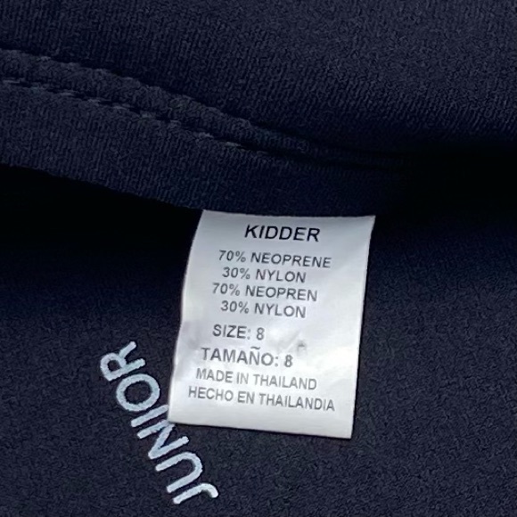 ⭐️HP⭐️ NEW KIDDER SHORTY UNISEX WAKEBOARD NEOPRENE WETSUIT Back Zip YOUTH Sz8 JR - Picture 4 of 9